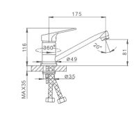 Смеситель для кухни Frap H13 F4513 Хром — фото 7, Смесители для кухни