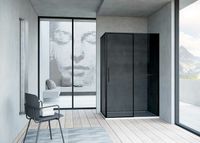 Душевой уголок Vincea Slim Soft 120x90 VSR-1SS9012CGB профиль Черный стекло тонированное — фото 3, Прямоугольные душевые уголки