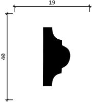 Товар: Молдинг Decor-Dizayn 2000x40x19 мм арт-DD002 - фото 4 Молдинг Decor-Dizayn 2000x40x19 мм арт-DD002 — фото 4, Молдинги