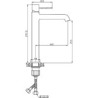 Смеситель для раковины Orange Karl Черный арт-M05-121b — фото 9, Смесители для раковины