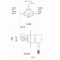 Смеситель для душа Webert Rimini RI880101010 Золото — фото 2, Смесители