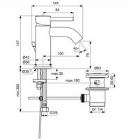 Товар: Смеситель для раковины Ideal Standard Ceraline BC193XG Черный шелк - фото 10 Смеситель для раковины Ideal Standard Ceraline BC193XG Черный шелк — фото 10, Смесители