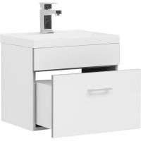 Тумба с раковиной Aquanet Верона 50 287665 подвесная Белая — фото 2, Тумбы с раковиной