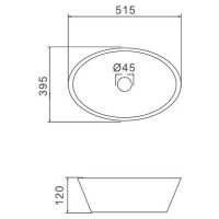 Раковина-чаша Gappo 52 GT306 Белая — фото 2, Раковины накладные