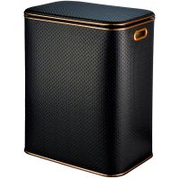 Товар: Корзина для белья Geralis PBG-S Punto Черная, кант Золото, большая - фото 1 Корзина для белья Geralis PBG-S Punto Черная, кант Золото, большая — фото 1, Корзины для белья