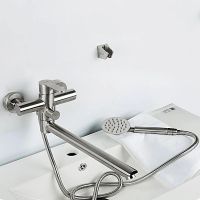 Смеситель для ванны Frap H801 F22801 универсальный Сатин — фото 8, Смеситель для ванны