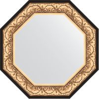 Зеркало Evoform Octagon 70х70 BY 3845 в багетной раме - Барокко золото 106 мм — фото 1, Мебель для ванной