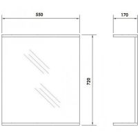 Зеркало Orange Стандарт St-55ZE Белое — фото 3, Зеркала в ванную комнату