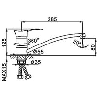 Товар: Смеситель для кухни Frap H01 F4901 Хром - фото 10 Смеситель для кухни Frap H01 F4901 Хром — фото 10, Смесители для кухни