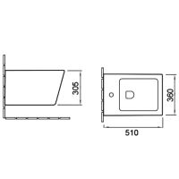 Биде SantiLine SL-5054MB подвесное Черное матовое — фото 2, Биде подвесные