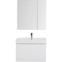 Комплект мебели для ванной Aquanet Йорк 85 203644 подвесной Белый глянец — фото 1, Комплекты мебели для ванной
