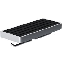 Держатель туалетной бумаги Damixa Jupiter DA77341900 двойной с полкой Черный Хром — фото 1, Держатели туалетной бумаги