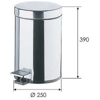 Ведро для мусора Remer RB503CR Хром — фото 2, Мусорные ведра