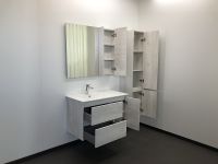 Зеркальный шкаф Comforty Бремен 90 00004142374 Дуб белый — фото 6, Зеркальные шкафы в ванную