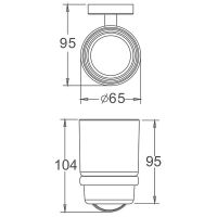 Стакан для зубных щеток D-Lin D210111 Черный матовый — фото 2, Стаканы для зубных щеток