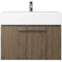 Тумба под раковину Creto Milano 80 5-1377TR подвесная Truffle — фото 1, Мебель для ванной