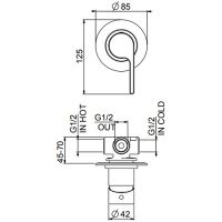 Смеситель для душа Webert DoReMi DR880101345 Никель — фото 2, Смесители