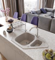 Товар: Кухонная мойка Domaci Бьелла DMC-10K GWS-10K-310 Серая - фото 3 Кухонная мойка Domaci Бьелла DMC-10K GWS-10K-310 Серая — фото 3, Кухонные мойки