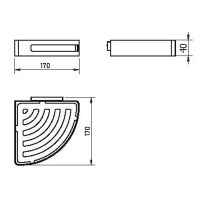 Товар: Полка корзина Langberger Black Edition 75260-BPC угловая Черная матовая - фото 2 Полка корзина Langberger Black Edition 75260-BPC угловая Черная матовая — фото 2, Полки для ванной и душа