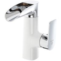 Смеситель для раковины Orange OneLife P08-921w Белый матовый Хром глянцевый — фото 1, Смесители для раковины