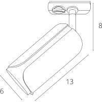 Трековый светильник Artelamp Pino Белый Черный арт-A7375PL-1WH — фото 2, Трековые светильники