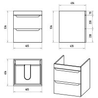 Тумба с раковиной Misty Бриз 50 УТ000023901 подвесная Белая матовая — фото 9, Мебель для ванной