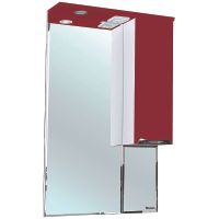 Зеркало со шкафом Bellezza Альфа 55 R 4618808001035 с подсветкой Белое Красное — фото 1, Зеркальные шкафы в ванную