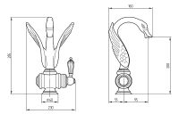 Товар: Смеситель для раковины Migliore Luxor 26941 Золото - фото 2 Смеситель для раковины Migliore Luxor 26941 Золото — фото 2, Смесители