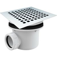 Сифон для душевого поддона Vincea VSPH-2SR2W Белый Хром — фото 1, Сифоны для поддонов