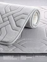 Товар: Комплект ковриков Ростовская Мануфактура Сантехники РМС КК-09СС-40х60/50х80 Серый - фото 4 Комплект ковриков Ростовская Мануфактура Сантехники РМС КК-09СС-40х60/50х80 Серый — фото 4, Аксессуары для туалета