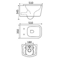 Унитаз Agger AT08100 подвесной с сиденьем Микролифт — фото 4, Подвесные унитазы