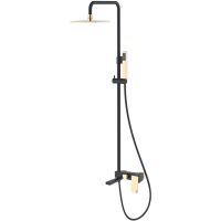 Душевая система Boheme Q 148-BG.2 Черная Золото — фото 1, Душевое оборудование. Душевая программа