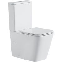 Унитаз компакт Black&White Universe 7703W с бачком и сиденьем Микролифт — фото 1, Унитазы