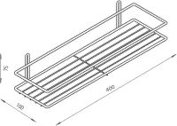 Полка корзина DIWO Смоленск П16098 Черный муар — фото 2, Полки для ванной и душа