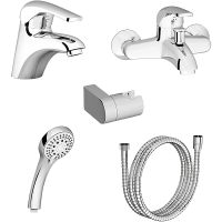 Комплект смесителей Ravak Rosa Set RS 70508017 Хром — фото 1, Готовые комплекты для ванной комнаты