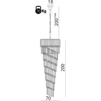 Люстра Divinare Charlotte 3011/01 SP-18 Прозрачная Черная — фото 4, Люстры