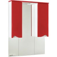 Зеркало со шкафом Bellezza Эйфория 100 4619117180039 с подсветкой Красное — фото 1, Зеркальные шкафы в ванную