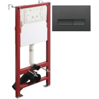 Инсталляция Agger ACC500+APB0244 для унитаза с Черной матовой клавишей смыва — фото 1, Инсталляции для унитазов