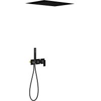 Душевая система Timo Selene SX-2129/03SM Черная — фото 1, Встраиваемые душевые комплекты