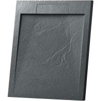 Душевой поддон из искусственного камня Vincea 90х90 VST-4SRL9090A Антрацит — фото 1, Душевые поддоны из искусственного камня