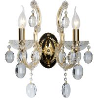 Настенный светильник Crystal Lux Hollywood AP2 Gold Прозрачный Золото — фото 1, Светильники