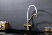 Смеситель для кухни Splenka S70.62.03 Золото матовое Белый — фото 13, Смесители для кухни