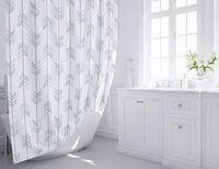 Шторка для ванны Fixsen Savoy FX-1510 200х180 Белая — фото 2, Аксессуары для туалета