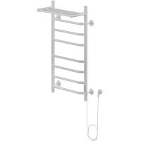 Электрический полотенцесушитель Ника Way-3 80/40 с полкой Белый матовый — фото 1, Электрические полотенцесушители