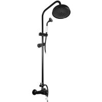 Душевая система Rav Slezak Labe L581.5/3CMATC Черный матовый — фото 1, Душевые стойки