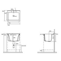 Товар: Хозяйственная раковина Kerasan Aquadom 60 29201 Белая с 1 отверстием под смеситель - фото 9 Хозяйственная раковина Kerasan Aquadom 60 29201 Белая с 1 отверстием под смеситель — фото 9, Раковины