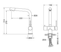 Смеситель для кухни Timo Saona 2396/00F Хром — фото 6, Смесители для кухни