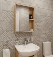 Товар: Зеркальный шкаф DIWO Углич 50 UGL.Z.50/P/M Светлое дерево - фото 3 Зеркальный шкаф DIWO Углич 50 UGL.Z.50/P/M Светлое дерево — фото 3, Мебель для ванной