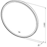 Зеркало Aquanet Тренд 80 316653 с подсветкой с сенсорным выключателем и подогревом — фото 6, Зеркала в ванную комнату