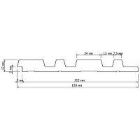 Декоративная панель HIWOOD LV122 W50 2700x120x12 мм — фото 4, Панели
